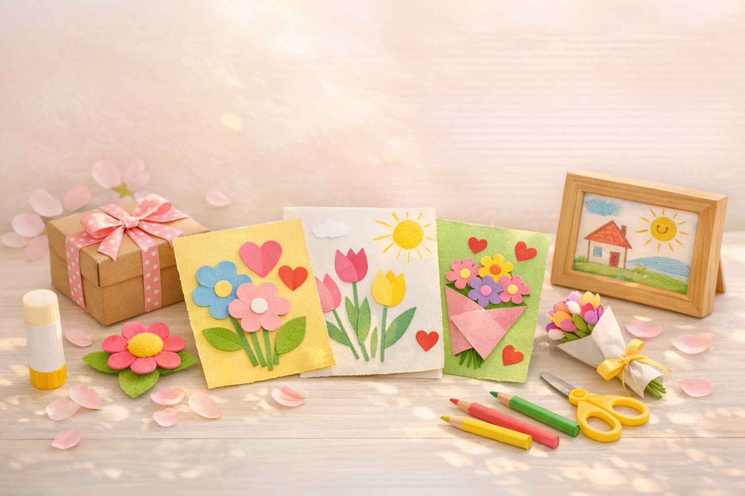 Подарок своими руками: 3 простые открытки на 8 марта для детей